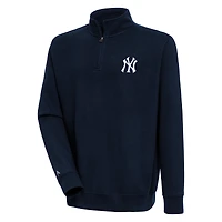 Men's Antigua  Navy New York Yankees Victory Quarter-Zip Pullover Top