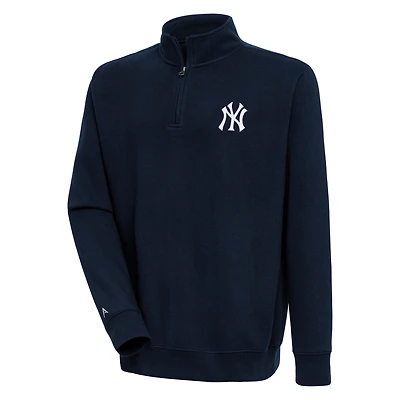 Men's Antigua Navy New York Yankees Victory Quarter-Zip Pullover Top