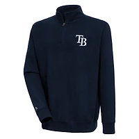 Men's Antigua  Navy Tampa Bay Rays Victory Quarter-Zip Pullover Top