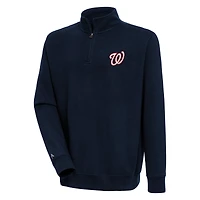 Men's Antigua  Navy Washington Nationals Victory Quarter-Zip Pullover Top