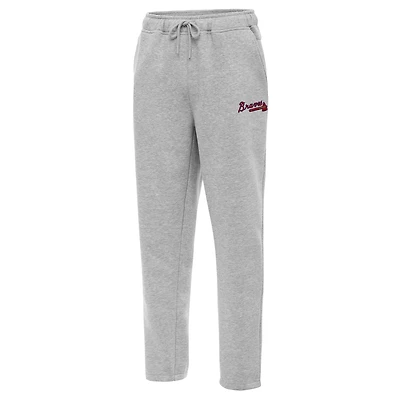Men's Antigua  Heather Gray Atlanta Braves Victory Jogger Pants