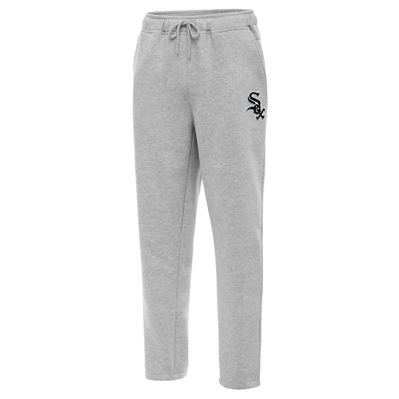 Men's Antigua  Heather Gray Chicago White Sox Victory Jogger Pants