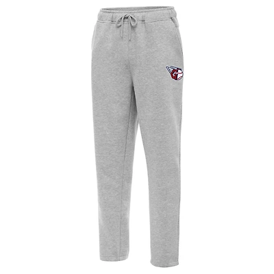 Men's Antigua  Heather Gray Cleveland Guardians Victory Jogger Pants