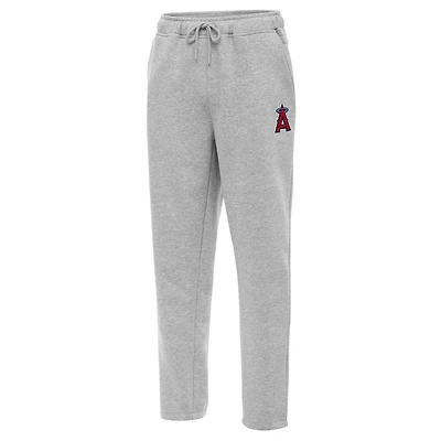 Men's Antigua  Heather Gray Los Angeles Angels Victory Jogger Pants