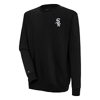 Men's Antigua  Black Chicago White Sox Victory Pullover Sweatshirt