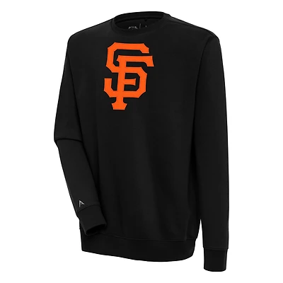 Men's Antigua Black San Francisco Giants Victory Pullover Sweatshirt