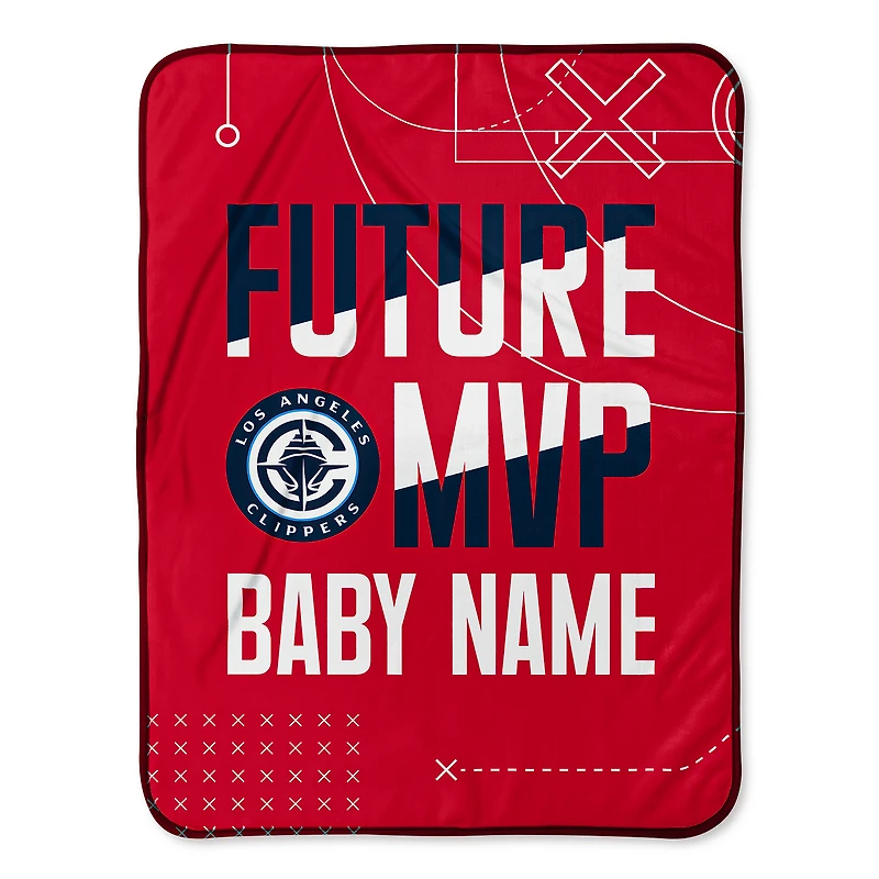 LA Clippers 30" x 40" Personalized Baby Blanket