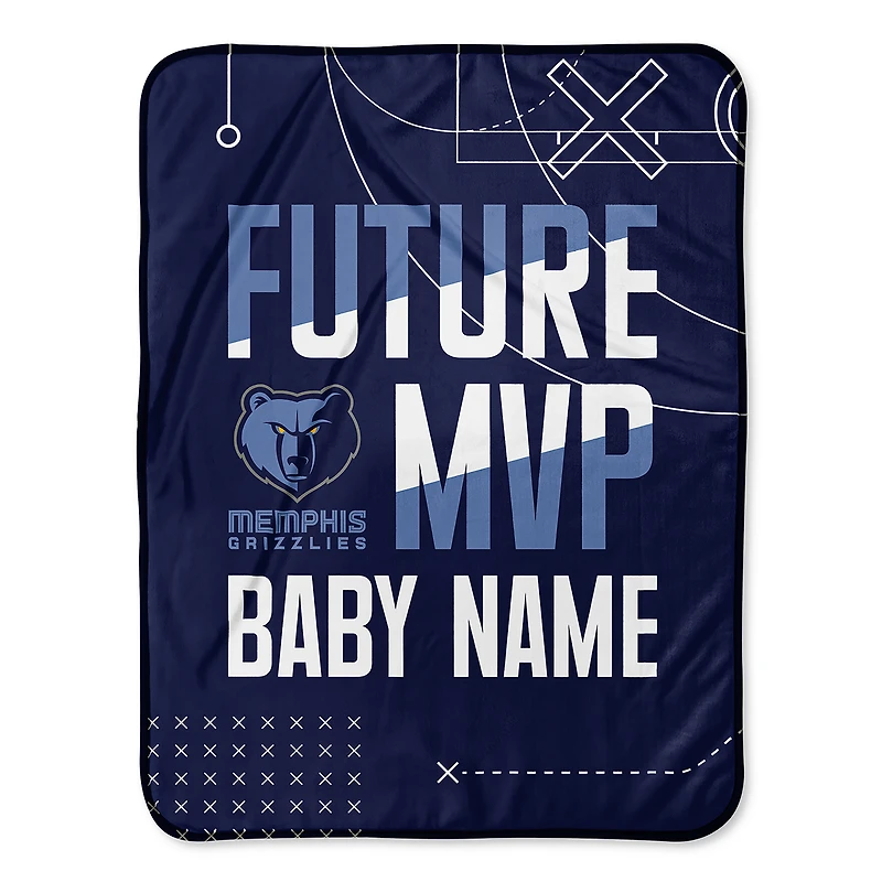 Memphis Grizzlies 30" x 40" Personalized Baby Blanket