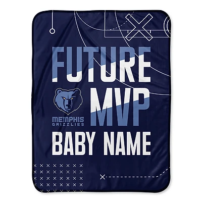 Memphis Grizzlies 30" x 40" Personalized Baby Blanket