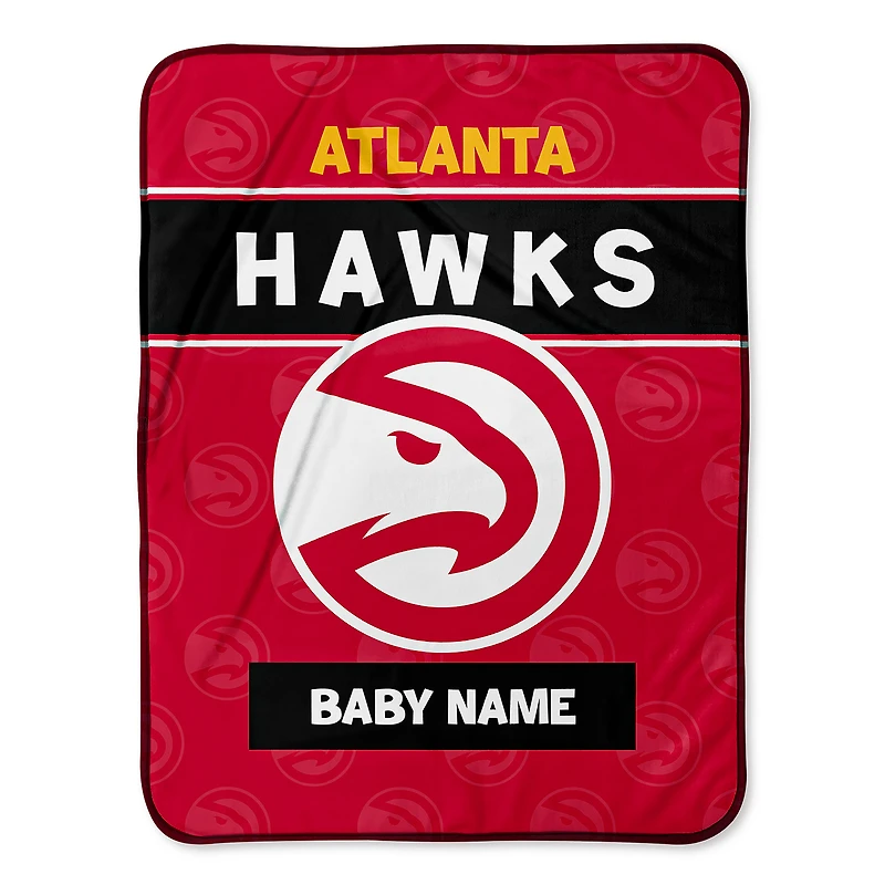 Atlanta Hawks 30" x 40" Personalized Baby Blanket