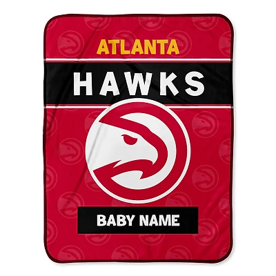 Atlanta Hawks 30" x 40" Personalized Baby Blanket