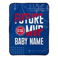 Detroit Pistons 30" x 40" Personalized Baby Blanket