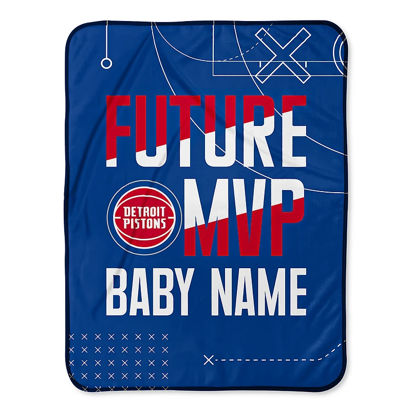 Detroit Pistons 30" x 40" Personalized Baby Blanket