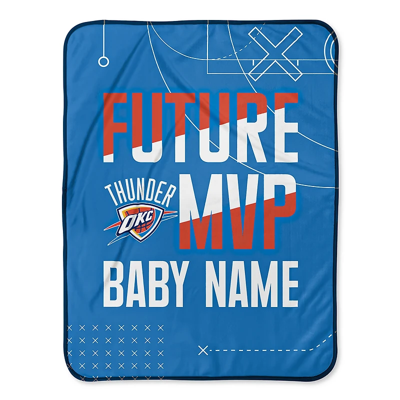 Oklahoma City Thunder 30" x 40" Personalized Baby Blanket