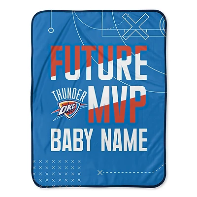 Oklahoma City Thunder 30" x 40" Personalized Baby Blanket