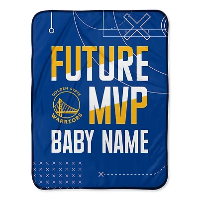 Golden State Warriors 30" x 40" Personalized Baby Blanket