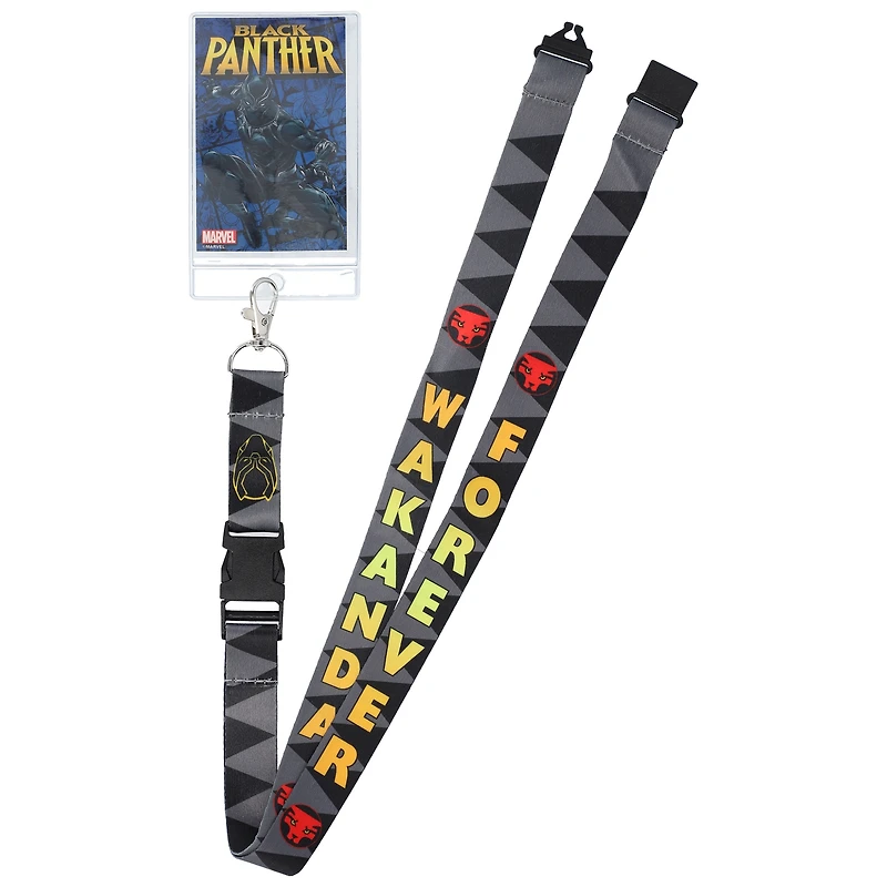 Black Panther  Reversible Lanyard with ID Holder