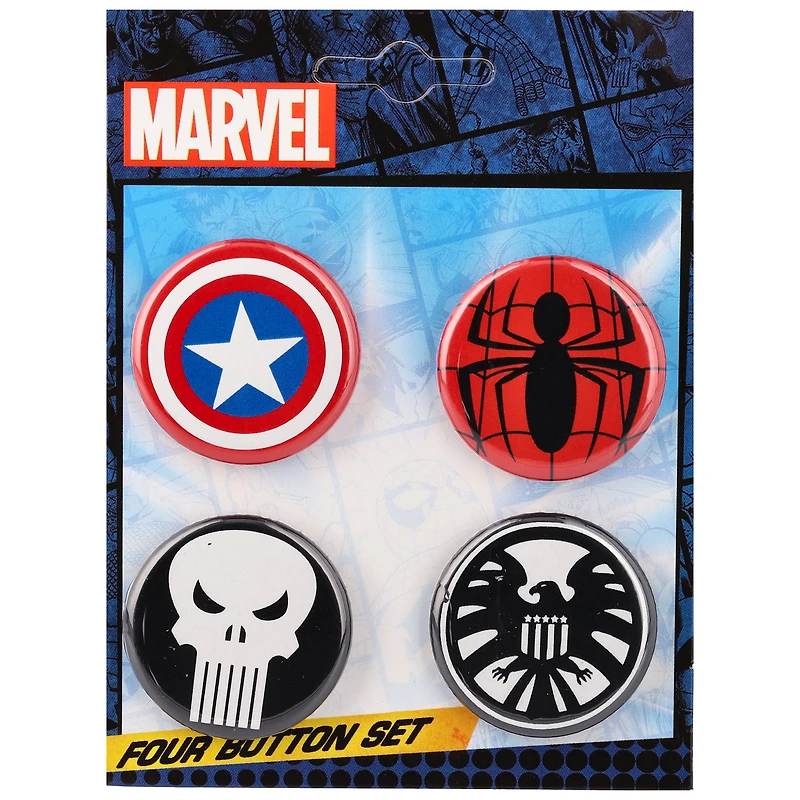 Marvel Set of Four 1.25" Buttons