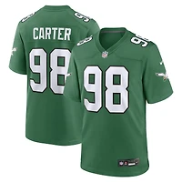 Men's Nike Jalen Carter Kelly Green Philadelphia Eagles Alternate Game Jersey