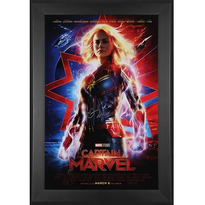 Brie Larson Captain Marvel Autographed Framed 11" x 17" Movie Poster