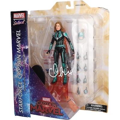 Brie Larson Captain Marvel Autographed Marvel Select Action Figure