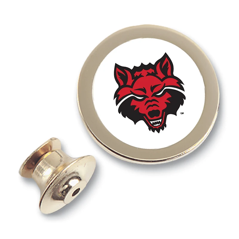 Gold Arkansas State Red Wolves Lapel Pin