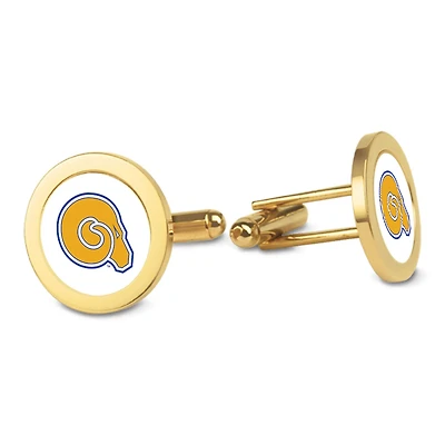 Gold Albany State Golden Rams Cufflinks