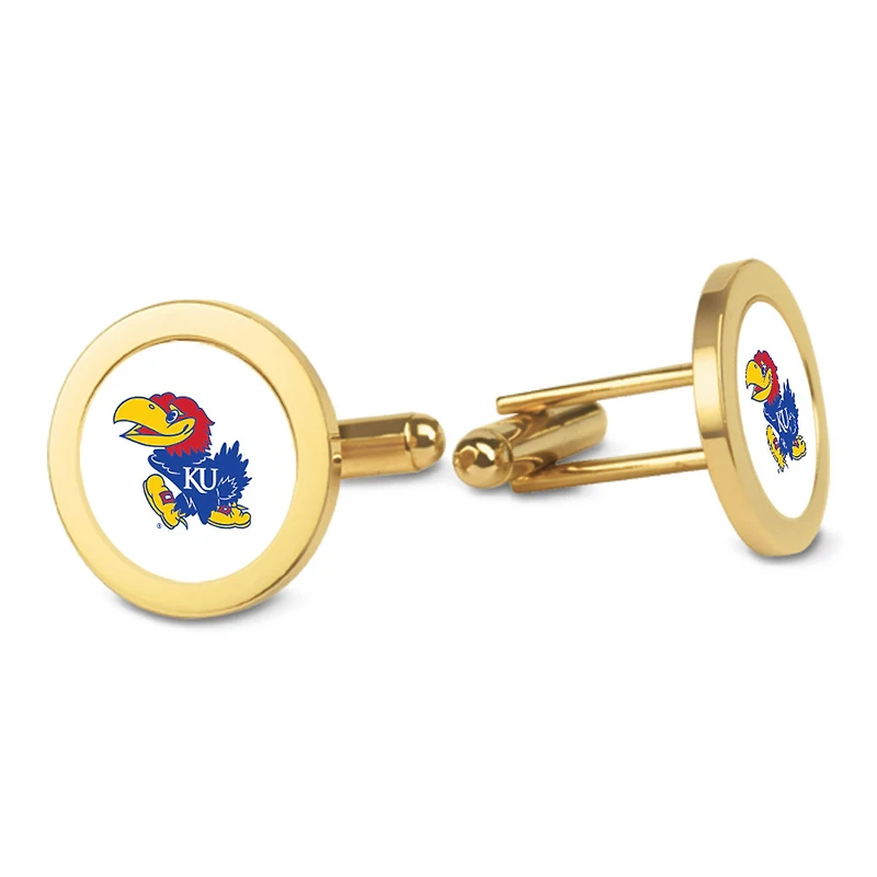 Gold Kansas Jayhawks Cufflinks