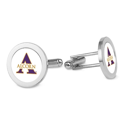 Silver Alcorn State Braves Cufflinks
