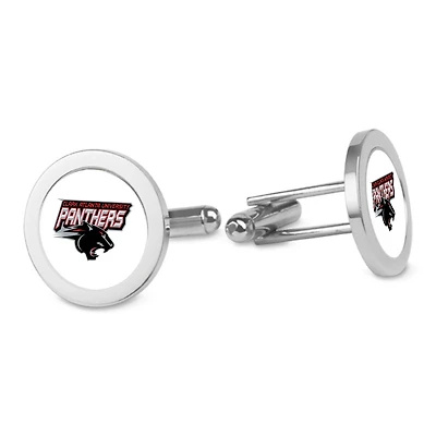 Silver Clark Atlanta University Panthers Cufflinks