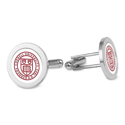 Silver Cornell Big Red Cufflinks