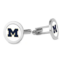 Silver Michigan Wolverines Cufflinks