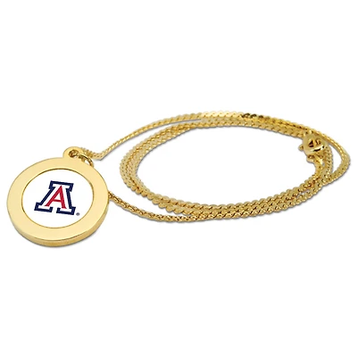 Gold Arizona Wildcats Pendant Necklace