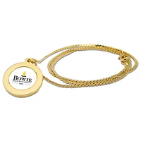 Gold Bowie State Bulldogs Pendant Necklace