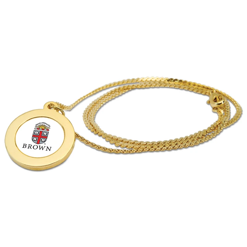 Gold Brown Bears Pendant Necklace