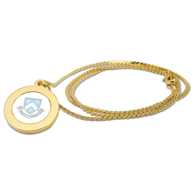 Gold Columbia University Pendant Necklace