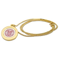 Gold Cornell Big Red Pendant Necklace
