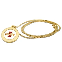 Gold Iowa State Cyclones Pendant Necklace