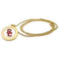 Gold USC Trojans Pendant Necklace