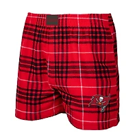 Men's Concepts Sport Red/Black Tampa Bay Buccaneers Concord Flannel Boxers