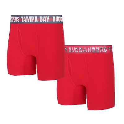 Men's Concepts Sport Tampa Bay Buccaneers Gauge Knit Boxer Brief Two-Pack