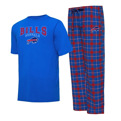 Men's Concepts Sport Royal/Red Buffalo Bills Arctic Top & Pajama Pants Sleep Set