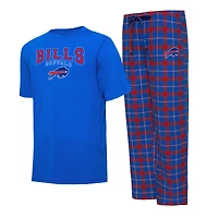 Men's Concepts Sport Royal/Red Buffalo Bills Arctic Top & Pajama Pants Sleep Set
