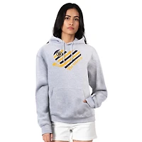 Women's G-III 4Her by Carl Banks  Heather Gray Boston Bruins Heart Pullover Hoodie