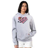 Women's G-III 4Her by Carl Banks  Heather Gray Chicago Blackhawks Heart Pullover Hoodie