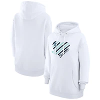 Women's G-III 4Her by Carl Banks  White Seattle Kraken Heart Pullover Hoodie