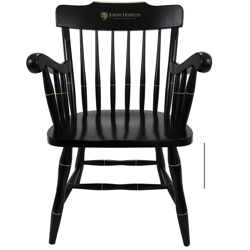 Black Johns Hopkins Blue Jays Captain's Chair