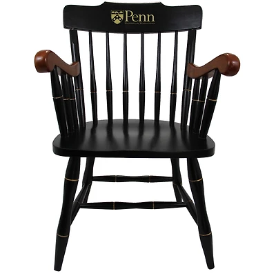 Black Pennsylvania Quakers Captain's Chair with Cherry Arms