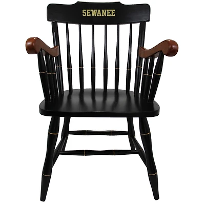 Black Sewanee Tigers Captain's Chair with Cherry Arms