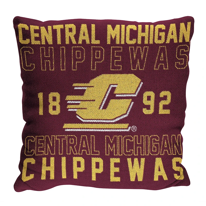 The Northwest Group  Central Michigan Chippewas 20" x 20" Stacked Pillow